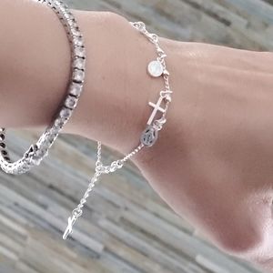 Rosary Sterling Silver Bracelet